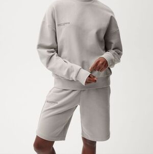 Pangaia Womens 365 Midweight Long Shorts - Stone